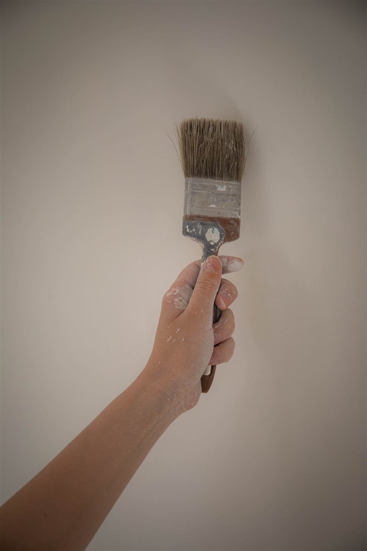 Painter working on an interior project